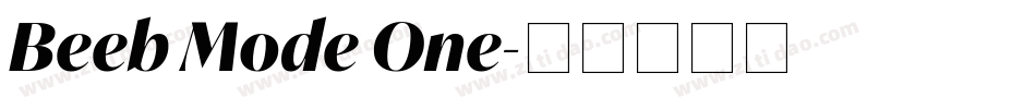 Beeb Mode One字体转换
